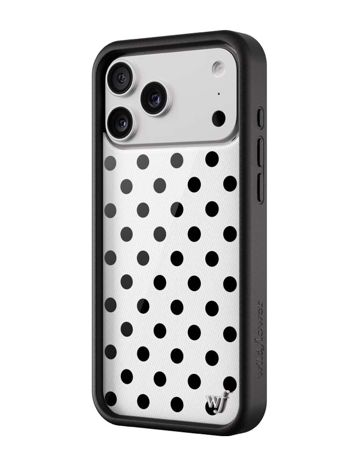 Polka Dot | White and Black iPhone Case